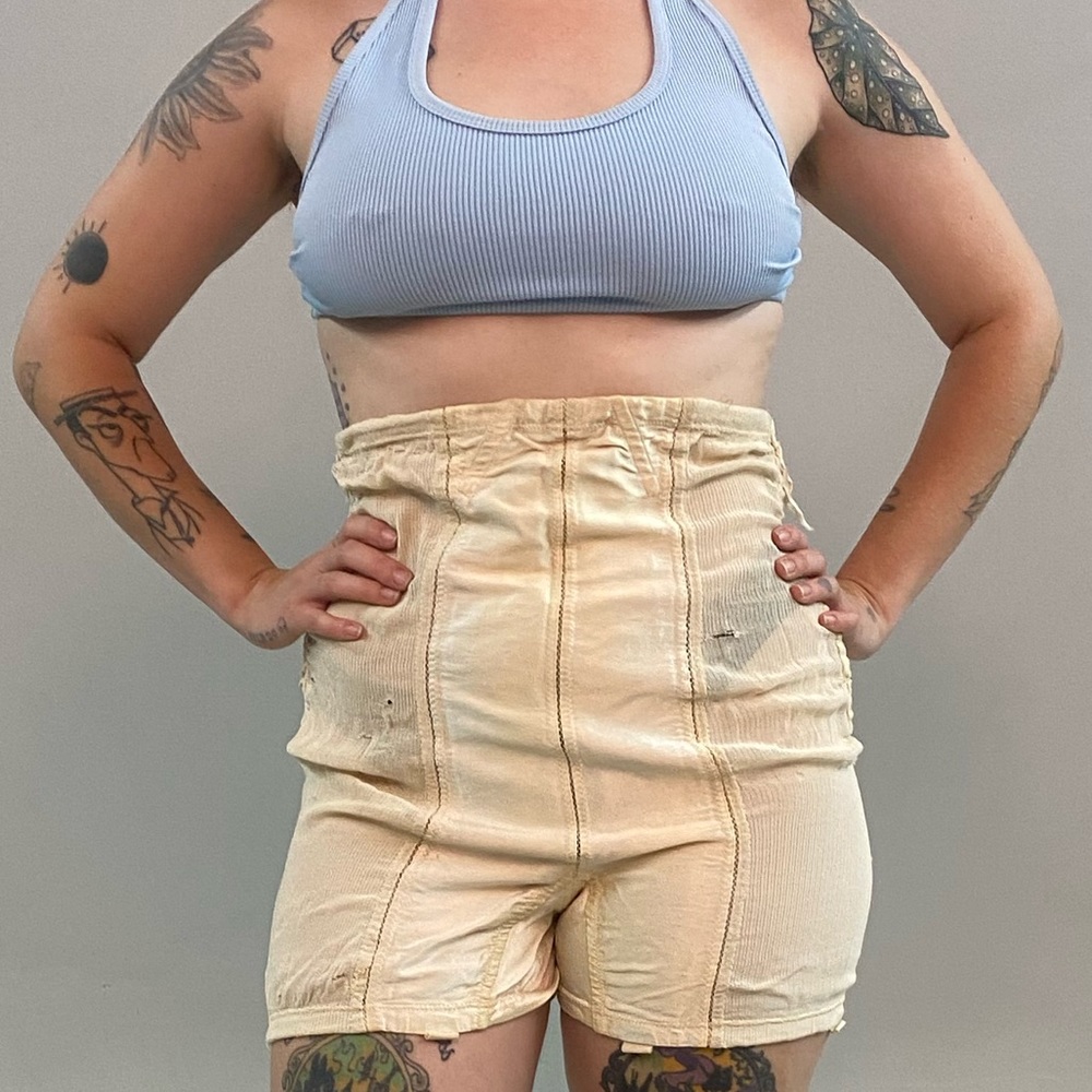 VTG 1940's Bien Jolie Panty Bloomers Girdle, Zipper & Clasps, M